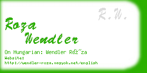 roza wendler business card